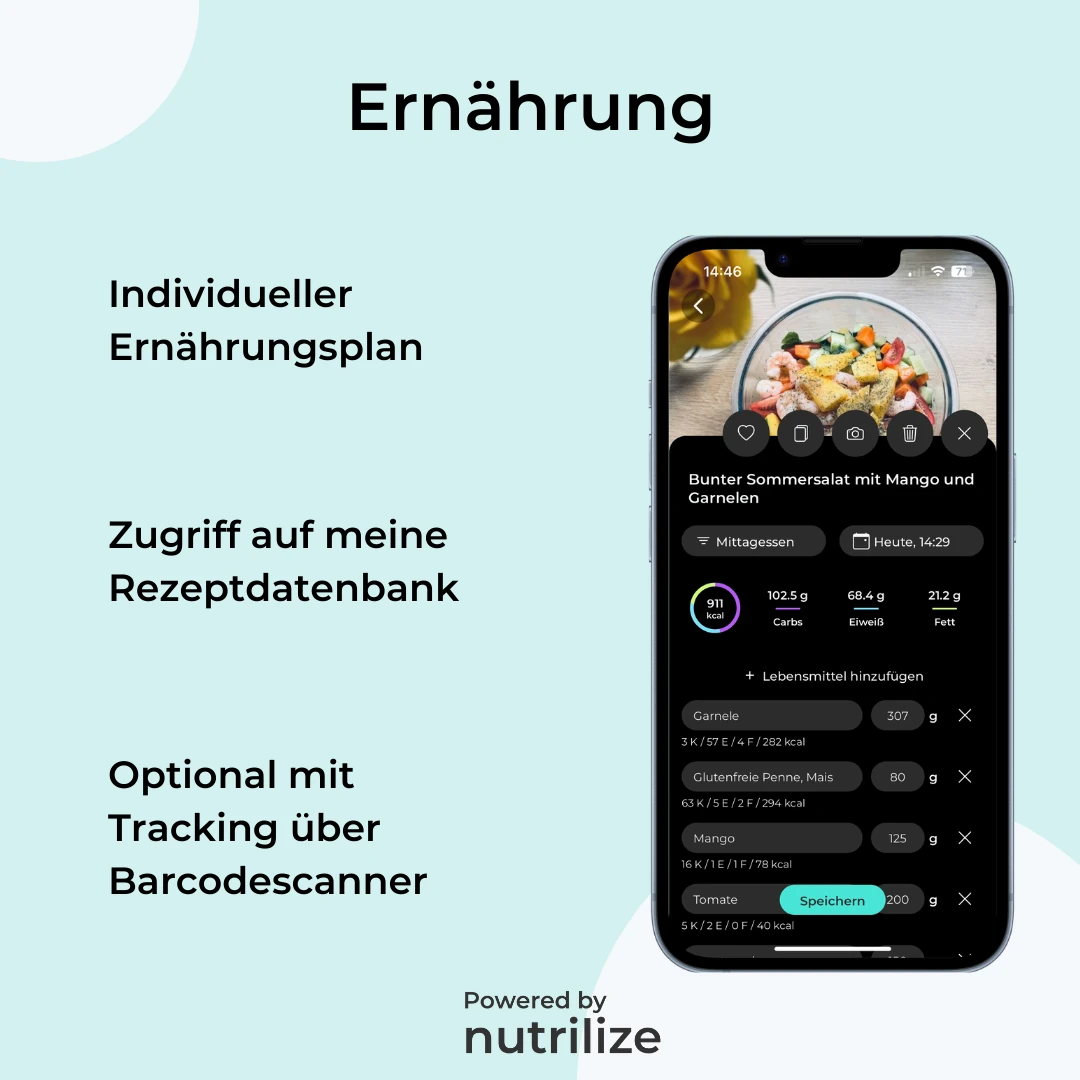 App-Screenshot Ernährung